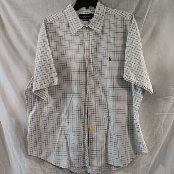 Ralph Lauren Button Down Flesh Pony Short Sleeve Mens Size 2XL Big And Tall - Picture 2 of 5